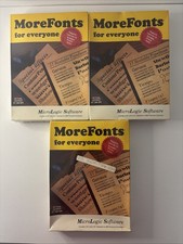 Lot of 3 Sealed VTG Software | More Fonts For Everyone | MicroLogic 1990 picture