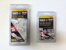 Klein Tools Cat6 Pass-Thru RJ45 data plugs VDV826-703 packs of 50 & 10 (60 pcs) picture