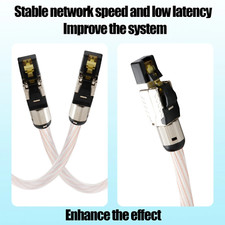 Hifi Cat.8 Ethernet Cable Hi-end OCC Silver Mixed 10GB Transmission Network Line picture