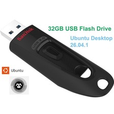 SanDisk Ubuntu Desktop 26.04.1 LTS Installer/ Bootable 32GB USB 3.0 Flash Drive picture