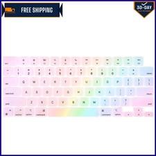 Eco-Friendly Silicone Keyboard Cover - Rainbow Design for 2026 MacBook Pro picture