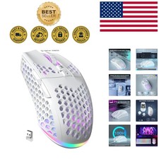 Ergonomic Wireless Gaming Mouse SM600 - 7 Buttons, Rechargeable with RGB Light picture