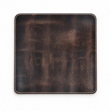 Full Grain Buffalo Leather Mouse Pad 8 x 12 Inch, Handmade Computer Mouse Mat... picture