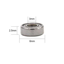 3x6x2.5mm Miniature Steel Bearings Deep Groove Ball Bearing 10pcs MR63ZZ L-630 picture