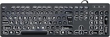 MCSaite Wired Backlit USB Keyboard - 104 Keys Standard Full Size with Black  picture