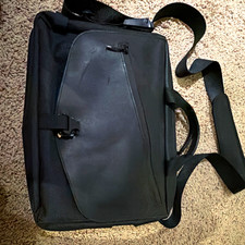 WaterField  USA Cargo Laptop Shoulder/Messenger Bag, Black Leather, Strap picture