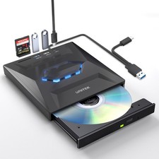 External CD DVD Drive, USB 3.0 Type-C Portable Disc Player CD Burner picture