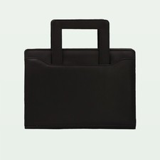 Premium Black Leather Portfolio Organizer Case  for iPad/Tablet/Laptop Documents picture