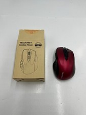 (Lot of 2) Tecknet Cordless Wireless Optical Computer Mouse M003 Red DC3V 2.4GHz picture