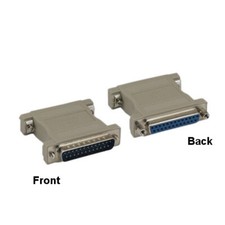 Null Modem DB25 Male to DB25 Female Adapter 25 Pin Connector RS-232 Crossover picture