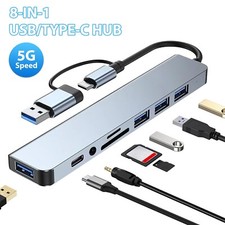 7/8 Port USB-C Hub Adapter - 5G Speed Multi Expander for PC, Laptop & MacBook picture