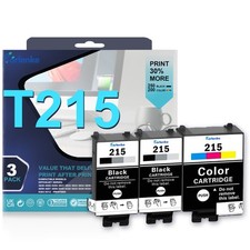 T215 Ink 3PK BK/Tricolor with chip Compatible for Workforce WF-110 WF-100EC-C110 picture