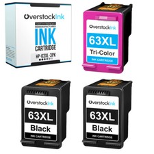 3PK 63XL 63 XL Ink Cartridge for HP DeskJet 3632, HP ENVY 4523, OfficeJet 5210 picture