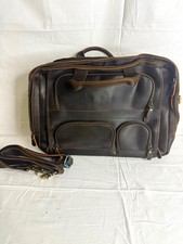 Augus Business Travel Briefcase Genuine Leather Duffel Bags picture