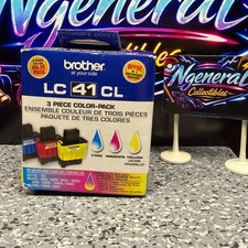 Brother LC41CL 3 Piece Color Pack Ink Cartridges Cyan Magenta Yellow LC413PKS picture