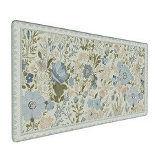 Sage Green Floral XXL Desk Pad, Extra Large Pad with Anti-Slip Base & Stitche... picture