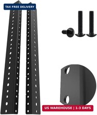 8U Steel Rack Rails Kit with Hardware - 2 Pieces (8URR) picture