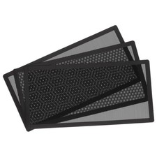 3PCS PC Dust Filter 280x140mm Magnetic Frame PVC Computer Cooler Mesh Black picture