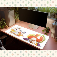 Pokemon Lugia Ho-Oh Legendary Birds Beasts Desk Mat Mouse Pad Anime Gaming picture