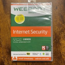 New Webroot Secure Anywhere Internet Security w/ Antivirus Windows 10, 3 Devices picture