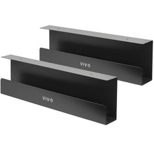 VIVO Under Desk 17 inch Cable Management Trays, Power Strip Standard, Black  picture