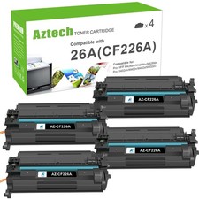Aztech 26A Toner Cartridge CF226A 4 Pack HP M402 M426 MFP picture