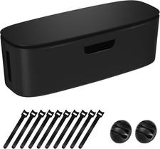 Cable Management Box - Large Cord Organizer Box to Hide Power Strip & Under D... picture