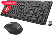 Arteck 2.4G USB Wireless Keyboard and Mouse Combo Ultra Slim Compact Black picture