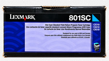 Original Lexmark 801SC 80C1SCO Cyan Standard Yield Return Program Toner Cartridg picture