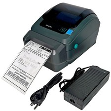 TESTED Zebra GX420d Direct Thermal Label Printer LAN USB Serial with Auto Cutter picture