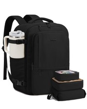 LOVEVOOK Travel Backpack for Women & Men, 40L Large 18 Inch - 4 Pcs, Black picture
