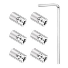 PATIKIL 6 Pcs Wire Rope Clips Set, 4mm 304 Stainless Steel M5 Double Holes Lo... picture