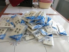 Lot of 56 Leviton Quad Ivory Almond 4 Port Faceplates Quickport Insert picture