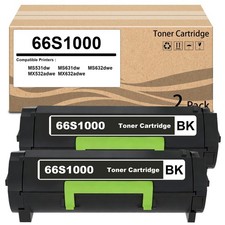 2PK 66S1000 High Yield Toner Cartridge Compatible for Lexmark MS531dw MS631dw picture