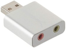 Sabrent Aluminum USB External Stereo Sound Adapter for Windows and Mac. Plug and picture