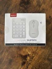 Macally Wireless Number Pad for Mac & PC and a Wireless Bluetooth Mouse, Work... picture