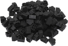 125 Pcs Black Silicone Ethernet Hub Port RJ45 Anti-Dust Cover Cap Protector Plug picture