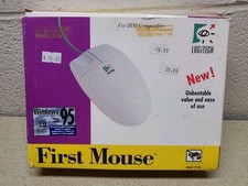 Vintage Logitech First Mouse 1340 In Box - Excellent Condition. picture