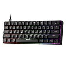 GM611 60 Percent Mechanical Gaming Keyboard 61 Key Rainbow LED Linear Red picture