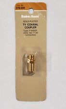 Radio Shack Gold-plated TV Coaxial Coupler Type F-81BGP, #278-304 picture
