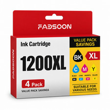 PGI-1200XL 4PK BK/C/M/Y With Chip High Yield Ink for MAXIFY MB2120 MB2720 MB2320 picture