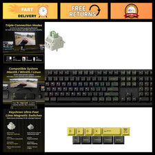 Wireless Hall Effect Gaming Keyboard - 107-Key Full Size, RGB Backlit, Mechanica picture