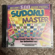 🌹Sudoku Master [Win 98/Me/XP] Includes 600 Unique Puzzles Factory Sealed New picture