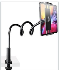 SRMATE Gooseneck Tablet Holder Stand, Kindle Holder for Bed 33in Flexible Long picture