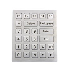 Stainless Steel Industrial Keyboard IP65 Kiosk Metal Numeric Keypad With 26 Keys picture