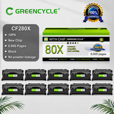 10PK Toner Cartridge for HP M401dn M401n M425dn M401dw M425dw 80X CF280X Black picture