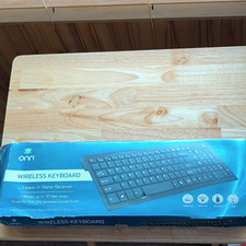 onn. Wireless Slim Keyboard USB Nano Receiver, Black QWERTY English picture