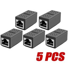 5PCS RJ45 Inline Coupler Cat7 Cat6 Cat5e Cat5 Ethernet LAN Network Cable Adapter picture