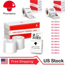 Square Thermal Sticker Labels Self-Adhesive Tag Paper for Phomemo M110 Printer picture