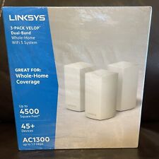 Linksys Velop 3-Piece Dual-Band Whole-Home Wi-Fi System White WHW0103 (3 Pack) picture